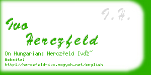 ivo herczfeld business card